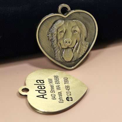 Pet ID Anti-lost Engraved Collar Pendants