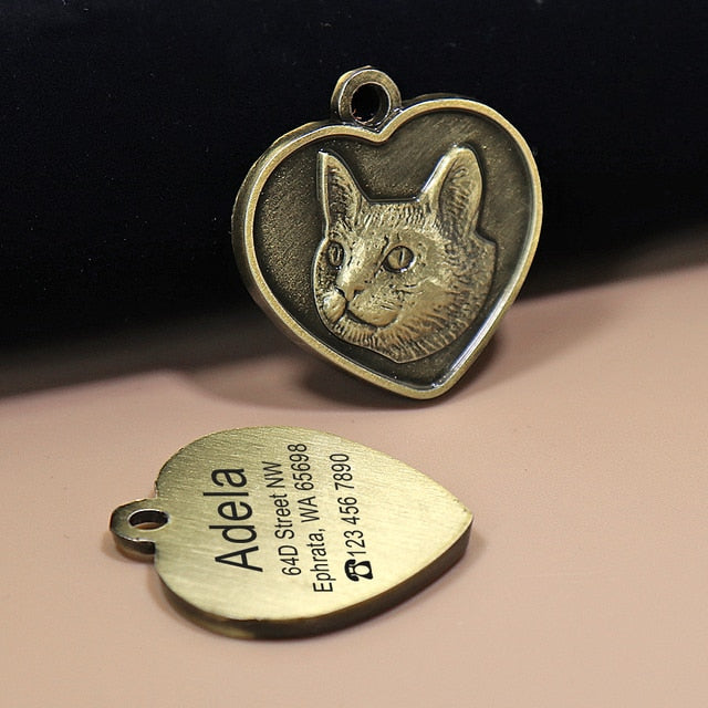 Pet ID Anti-lost Engraved Collar Pendants