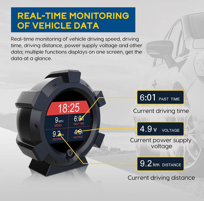 AUTOOL X95 Car 4x4 Inclinometer Provide Slope Angle Speed Satellite Timing GPS Off-road Vehicle Accessories Multifunction Meter