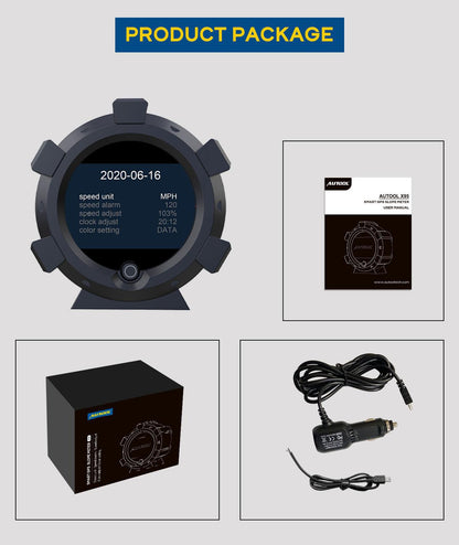 AUTOOL X95 Car 4x4 Inclinometer Provide Slope Angle Speed Satellite Timing GPS Off-road Vehicle Accessories Multifunction Meter