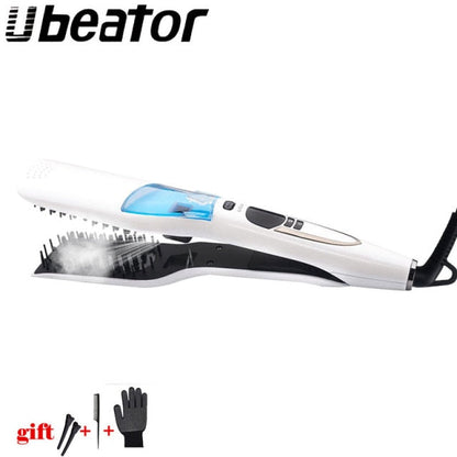 womens hot hair brush steam electric hair straigghtener