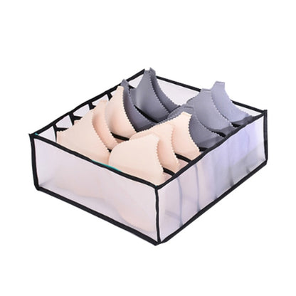 Dormitory closet organizer for socks home separated underwear storage box 7 grids bra organizer foldable drawer organizer