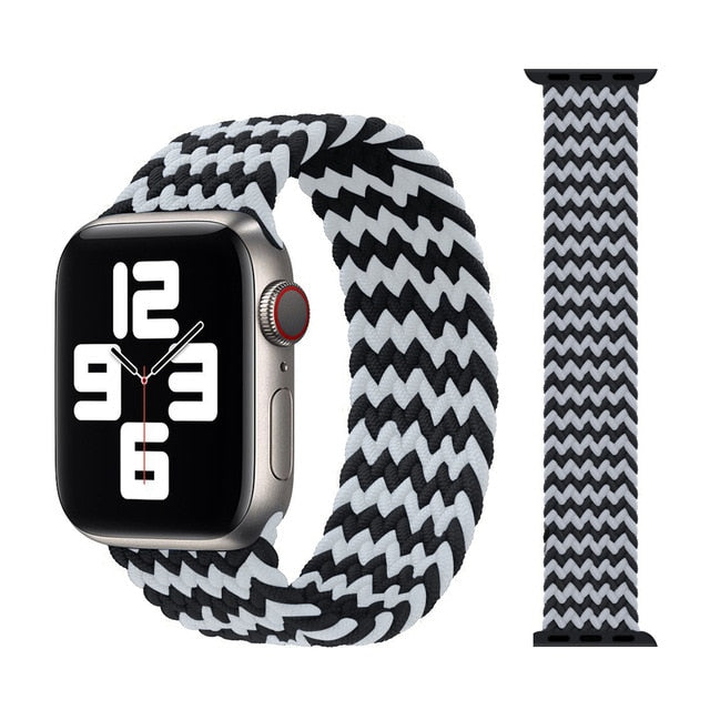 2020 Braided Solo Loop Nylon fabric Strap For Apple Watch band 44mm 40mm 38mm 42mm Elastic Bracelet for iWatch Series 6 SE 5 4 3