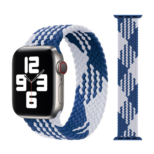 2020 Braided Solo Loop Nylon fabric Strap For Apple Watch band 44mm 40mm 38mm 42mm Elastic Bracelet for iWatch Series 6 SE 5 4 3