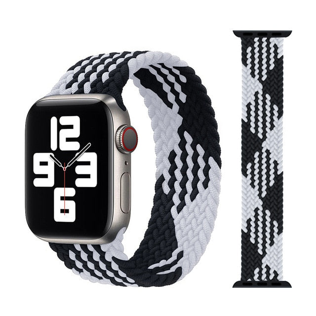 2020 Braided Solo Loop Nylon fabric Strap For Apple Watch band 44mm 40mm 38mm 42mm Elastic Bracelet for iWatch Series 6 SE 5 4 3