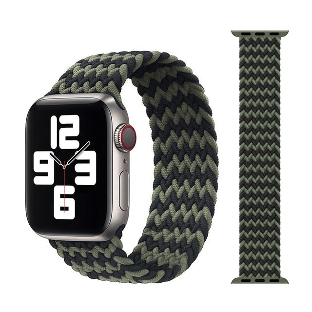 2020 Braided Solo Loop Nylon fabric Strap For Apple Watch band 44mm 40mm 38mm 42mm Elastic Bracelet for iWatch Series 6 SE 5 4 3