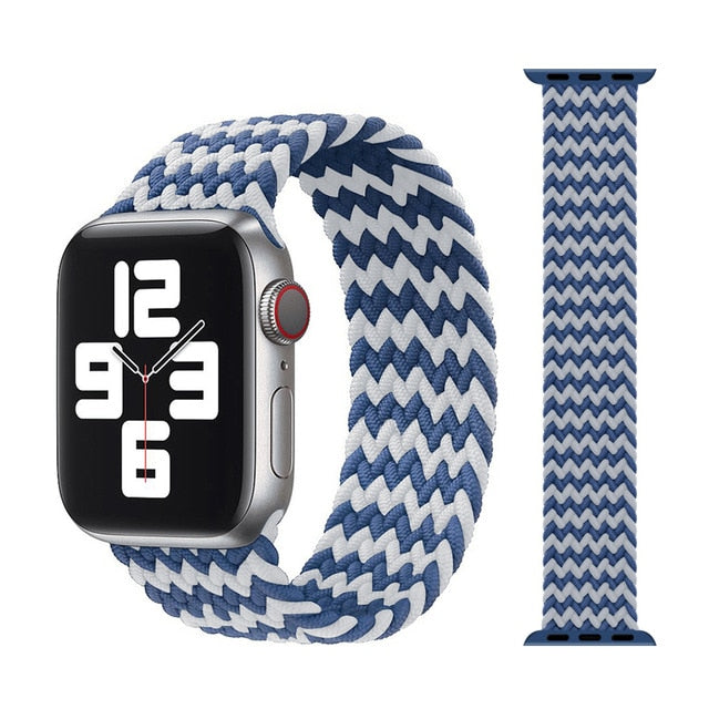 2020 Braided Solo Loop Nylon fabric Strap For Apple Watch band 44mm 40mm 38mm 42mm Elastic Bracelet for iWatch Series 6 SE 5 4 3