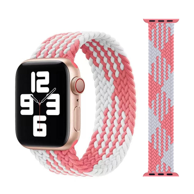 2020 Braided Solo Loop Nylon fabric Strap For Apple Watch band 44mm 40mm 38mm 42mm Elastic Bracelet for iWatch Series 6 SE 5 4 3