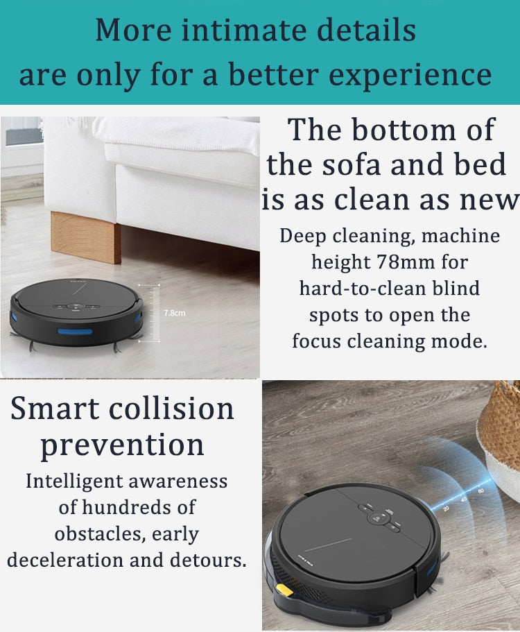 3600PA Smart Robot Vacuum Cleaner remote control Auto charge Robot Wireless Floor Cleaning Sweeping For Home Vacuum Cleaner