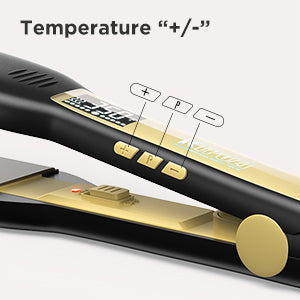 Professional Hair Straightener Titanium Flat Iron with Digital LCD Display