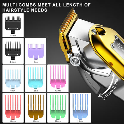 Surker All Metal Hair Clippers Men Cordless Professional Hair Trimmer Maquina Cortar Pelo Haircut LCD Display Hairdresser