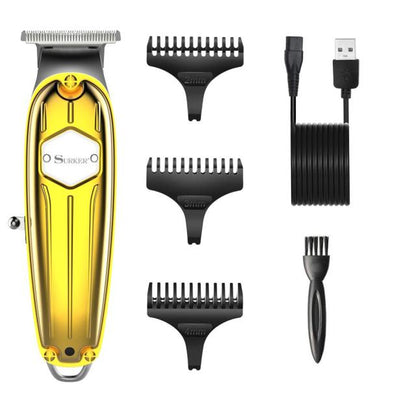 Surker All Metal Hair Clippers Men Cordless Professional Hair Trimmer Maquina Cortar Pelo Haircut LCD Display Hairdresser