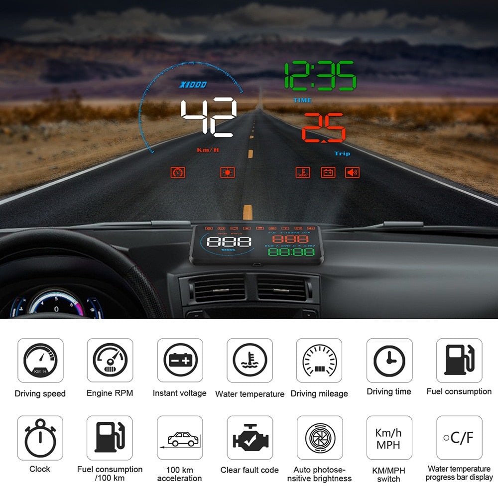 Head Up Display Car OBDII EUOBD Windshield Projector